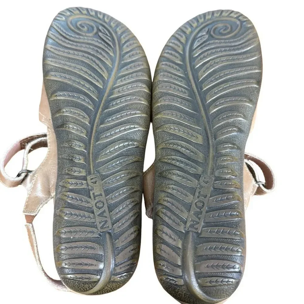 Naot Arataki Slingback Sandals Arizona Tan Leather Closed Toe Shoes Comfort 10